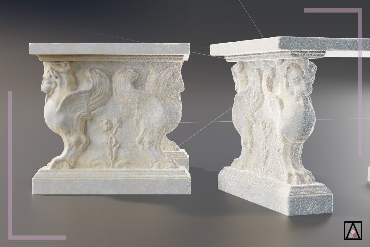 Mesa de mármol romana